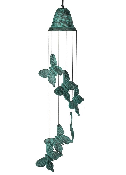 Verdigris Butterfly Chime