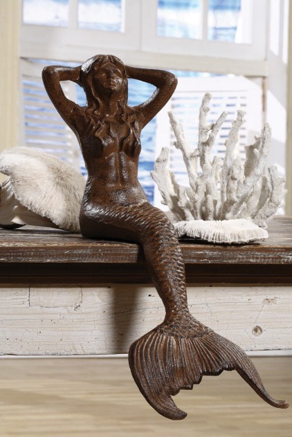Cast Iron Mermaid Figurine