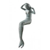 Patina Green Mermaid Figurine