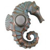 Painted Seahorse Doorbell Cover
